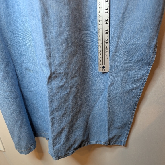 Vintage 90s Only Denim Size 20 Smock Overall Shift Style Dress - Picture 11 of 11